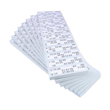 Jumbo Bingo Ticket Singles, 12 to View Pack, Grey