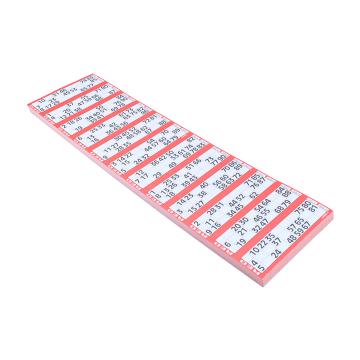 Jumbo Bingo Ticket Singles, 12 to View Pad, Red